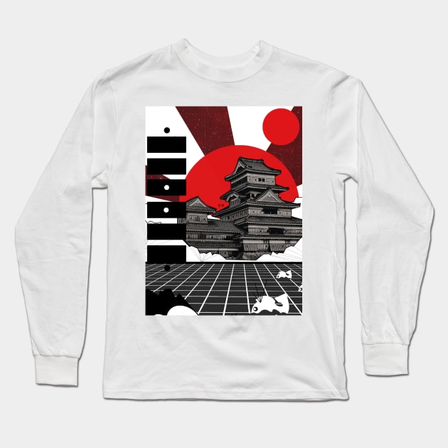 Japan Landscape Long Sleeve T-Shirt by Swadeillustrations